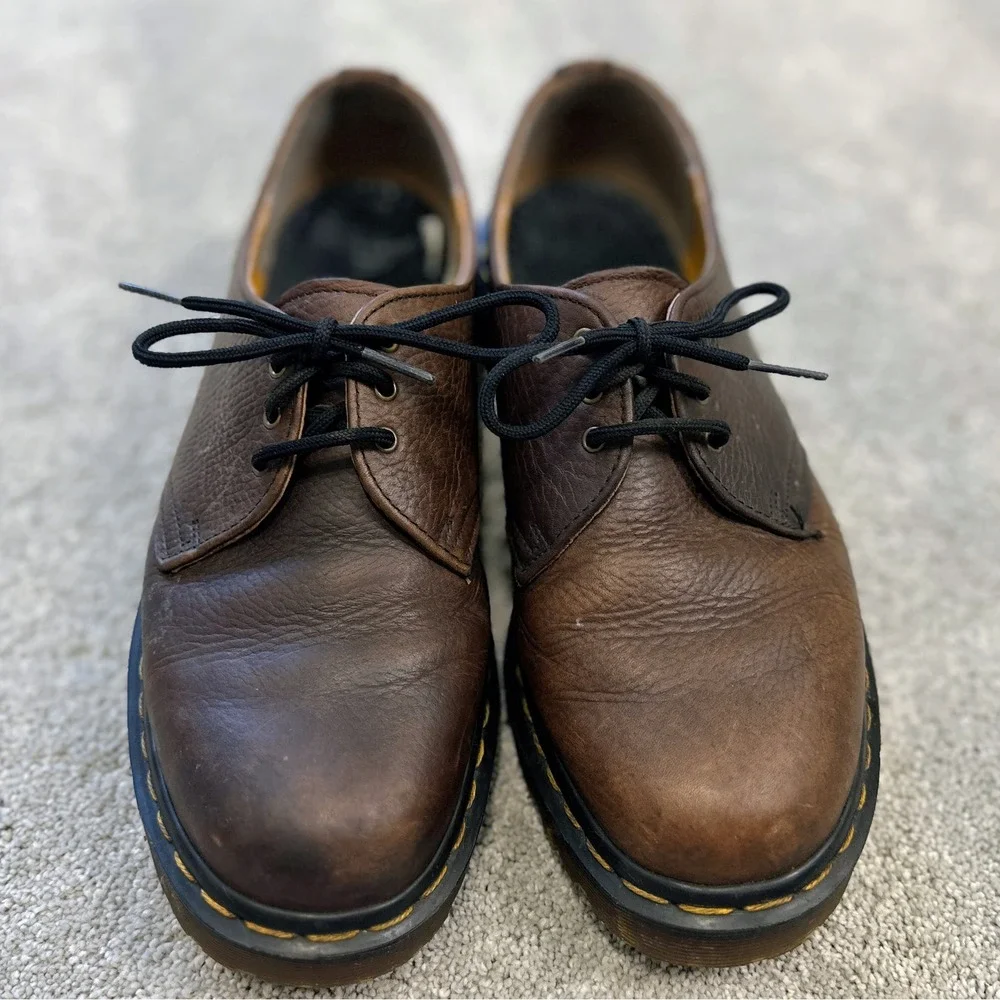 Dr.‎ Martens 1461/59 Derby Oxford — Brown Leather  MADE IN ENGLAND MiE